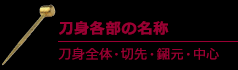 刀身各部の名称